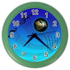 Music Reble Sound Concert Color Wall Clock by HermanTelo