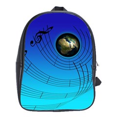 Music Reble Sound Concert School Bag (large) by HermanTelo