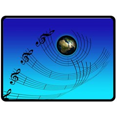 Music Reble Sound Concert Fleece Blanket (large)  by HermanTelo