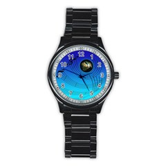 Music Reble Sound Concert Stainless Steel Round Watch