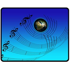 Music Reble Sound Concert Double Sided Fleece Blanket (medium)  by HermanTelo