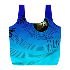 Music Reble Sound Concert Full Print Recycle Bag (l)