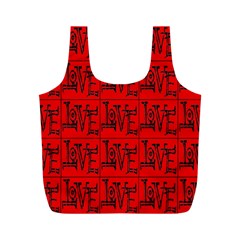 Love 1 Full Print Recycle Bag (m) by ArtworkByPatrick