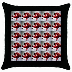 Horse Throw Pillow Case (black) by ArtworkByPatrick