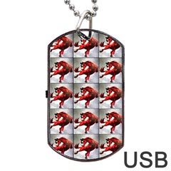 Horse Dog Tag Usb Flash (one Side) by ArtworkByPatrick