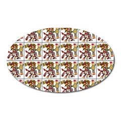 Aztec 1 Oval Magnet by ArtworkByPatrick