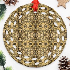 Aztec 4 Round Filigree Ornament (two Sides) by ArtworkByPatrick