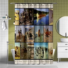 Frederic Remington Shower Curtain 48  X 72  (small)  by ArtworkByPatrick