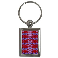 Flowers So Small On A Bed Of Roses Key Chain (rectangle) by pepitasart