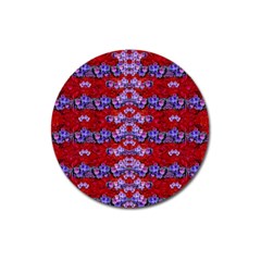 Flowers So Small On A Bed Of Roses Magnet 3  (round) by pepitasart