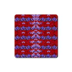 Flowers So Small On A Bed Of Roses Square Magnet by pepitasart