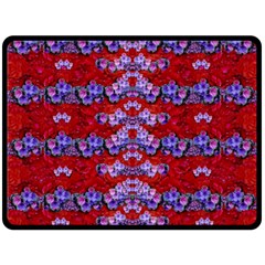 Flowers So Small On A Bed Of Roses Fleece Blanket (large)  by pepitasart