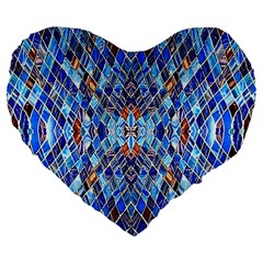 Ml 22 Large 19  Premium Flano Heart Shape Cushions by ArtworkByPatrick