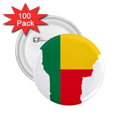 Benin Africa Borders Country Flag 2 25  Buttons (100 Pack)  by Sapixe