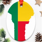 Benin Africa Borders Country Flag Oval Ornament (Two Sides) Back