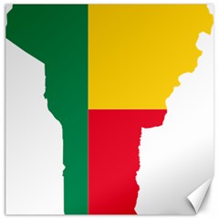 Benin Africa Borders Country Flag Canvas 12  X 12  by Sapixe