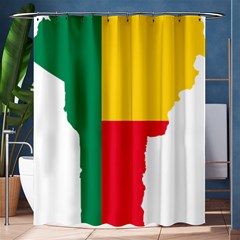 Benin Africa Borders Country Flag Shower Curtain 60  X 72  (medium)  by Sapixe