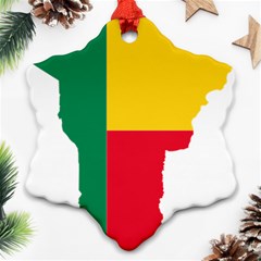 Benin Africa Borders Country Flag Ornament (snowflake) by Sapixe