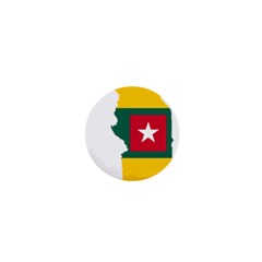 Togo Flag Map Geography Outline 1  Mini Buttons by Sapixe