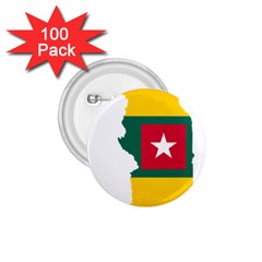 Togo Flag Map Geography Outline 1 75  Buttons (100 Pack)  by Sapixe