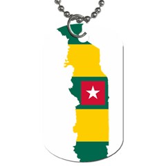 Togo Flag Map Geography Outline Dog Tag (two Sides) by Sapixe