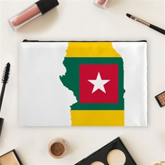 Togo Flag Map Geography Outline Cosmetic Bag (large) by Sapixe