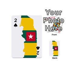 Togo Flag Map Geography Outline Playing Cards 54 Designs (mini) by Sapixe