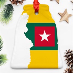 Togo Flag Map Geography Outline Bell Ornament (two Sides) by Sapixe