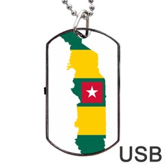 Togo Flag Map Geography Outline Dog Tag Usb Flash (one Side)