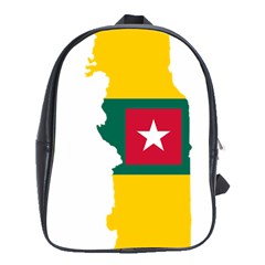 Togo Flag Map Geography Outline School Bag (xl) by Sapixe