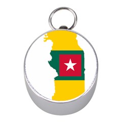 Togo Flag Map Geography Outline Mini Silver Compasses by Sapixe