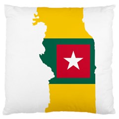 Togo Flag Map Geography Outline Large Flano Cushion Case (two Sides) by Sapixe