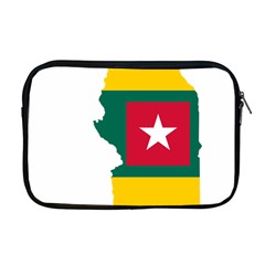 Togo Flag Map Geography Outline Apple Macbook Pro 17  Zipper Case by Sapixe