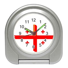 Borders Country Flag Geography Map Travel Alarm Clock by Sapixe