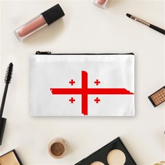 Borders Country Flag Geography Map Cosmetic Bag (small) by Sapixe