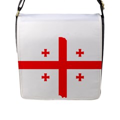 Borders Country Flag Geography Map Flap Closure Messenger Bag (l) by Sapixe