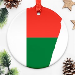 Madagascar Flag Map Geography Ornament (round) by Sapixe