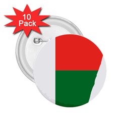 Madagascar Flag Map Geography 2 25  Buttons (10 Pack)  by Sapixe