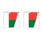 Madagascar Flag Map Geography Cufflinks (Square) Front(Pair)