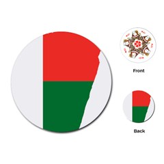 Madagascar Flag Map Geography Playing Cards Single Design (round) by Sapixe