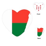 Madagascar Flag Map Geography Playing Cards Single Design (Heart) Front