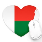 Madagascar Flag Map Geography Heart Mousepads Front