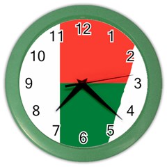 Madagascar Flag Map Geography Color Wall Clock by Sapixe