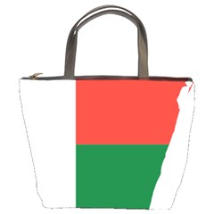 Madagascar Flag Map Geography Bucket Bag by Sapixe