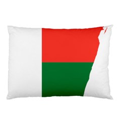 Madagascar Flag Map Geography Pillow Case by Sapixe