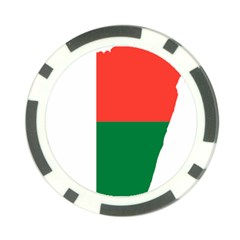 Madagascar Flag Map Geography Poker Chip Card Guard (10 Pack) by Sapixe