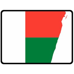 Madagascar Flag Map Geography Fleece Blanket (large)  by Sapixe