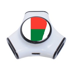 Madagascar Flag Map Geography 3-port Usb Hub by Sapixe