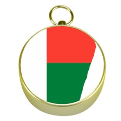 Madagascar Flag Map Geography Gold Compasses by Sapixe