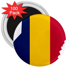 Chad Flag Map Geography Outline 3  Magnets (100 Pack) by Sapixe